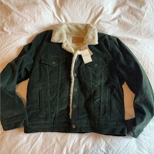 Lucky brand sherpa lined trucker jacket